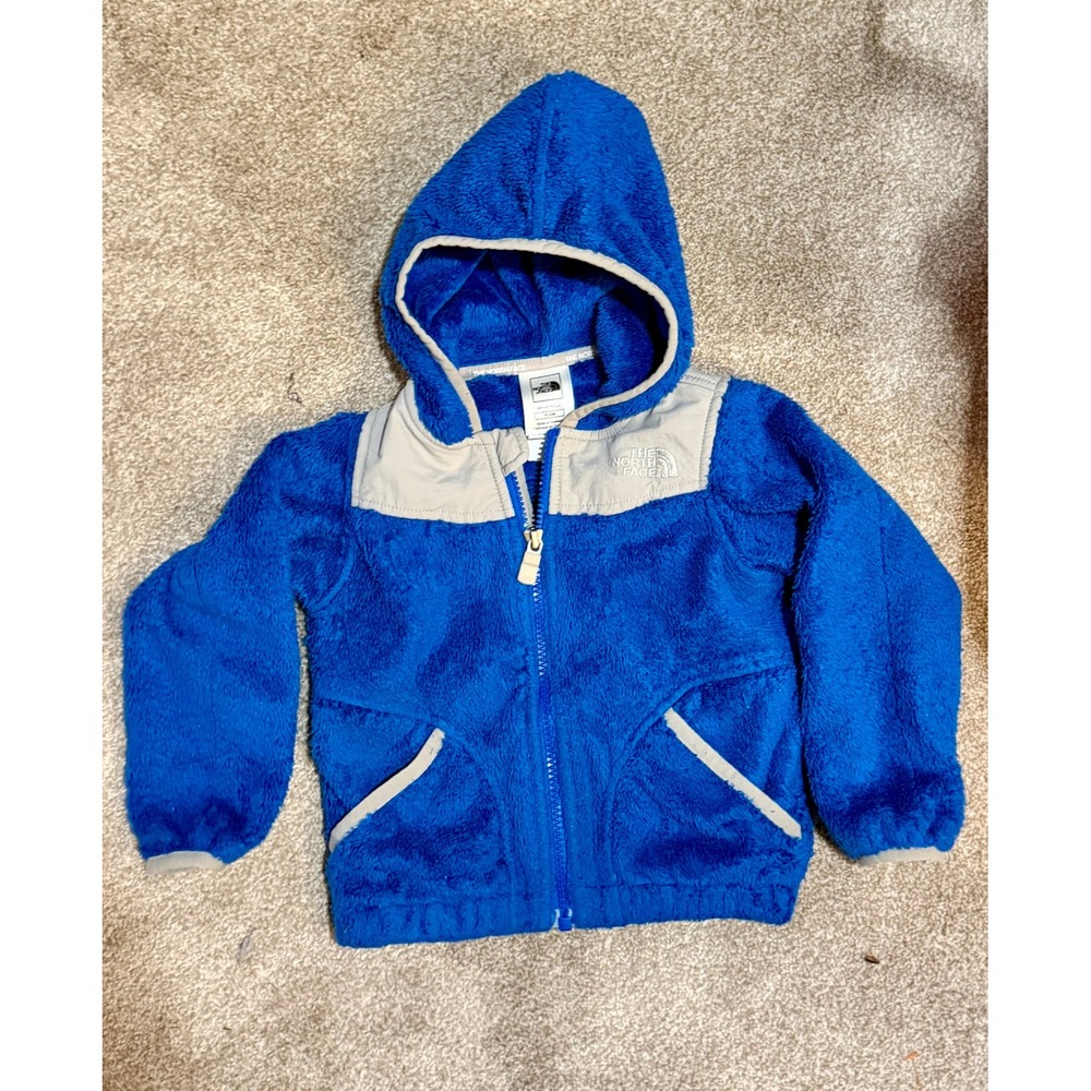 The North Face Infant Blue High Pile Soft Fleece Hooded Jacket 18-24M Denali